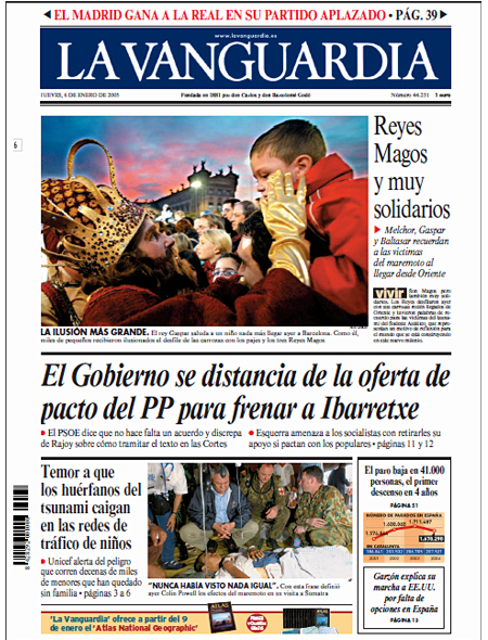 La Vanguardia. Enero 2005